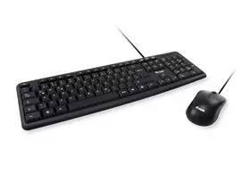Equip 245202 laidinis klaviatūros ir pelės rinkinys, USB, QWERTY, portugališkas išdėstymas, juoda spalva