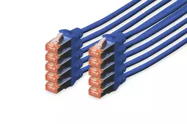 Tinklo kabelis Digitus CAT 6 S/FTP RJ-45 0,25 m mėlynas