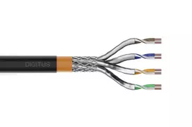 DIGITUS montažinis kabelis - Cat 7 - S/FTP - AWG 23/1 - 500 m - Juodas