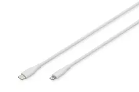 DIGITUS USB silikoninis įkrovimo laidas USB-C – Lightning USB 2.0 60W – 2m baltas