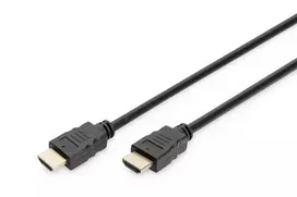 HDMI laidas DIGITUS Premium High Speed, A tipo M/M, 1 m, su Ethernet, Ultra HD 60p, juodas