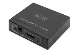 DIGITUS 4K HDMI skirstytuvas 1x2, 4K/30Hz, juodas