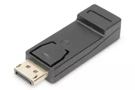 DIGITUS DisplayPort adapteris, DP - HDMI A lizdas/kištukas, su fiksavimu, DP 1.1a, Full HD, CE, juodas