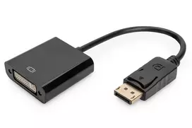 Assmann adapterinis kabelis DisplayPort – DVI (24+5) M/F, 0,15 m su užraktu, DP 1.1, UL, juodas, be ekranavimo, 32AWG (AK-340409-001-S)