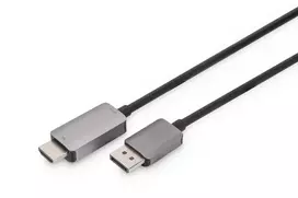 DIGITUS DP į HDMI adapterio laidas 8K 60Hz, aliuminio korpusas, juodas, 2 m
