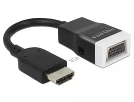 HDMI-A (vyriškas) į VGA (moteriškas) + 3,5 mm garso adapteris DeLOCK 65587