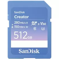 SanDisk Creator 512GB SDXC UHS-II atminties kortelė