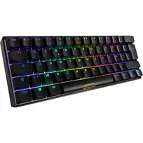 Sharkoon SGK50 S4 klaviatūra žaidimams USB AZERTY juoda 60% RGB LED
