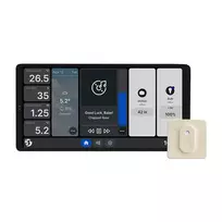 Dvigubas valdymo skydelis Shelly Wall Display X2 WiFi/BLU (sidabrinis) + BLU H&T