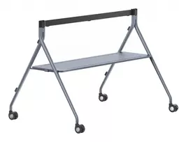 Yealink MB-FS-P860T mobilus grindų stovas „MeetingBoard 86 Pro“ (86 colių / 2,18 m) ekranui, su lentynėle ir ratukais, juodas, pilkas