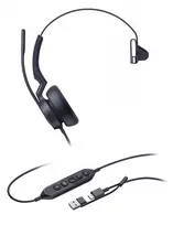 Yealink UH46 Mono Teams USB-C/A ausinės, laidinės, 20–20000 Hz, biurui/skambučių centrui, 127 g, juodos