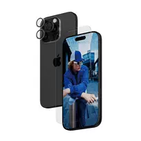 PanzerGlass ® 2-in-1 rinkinys iPhone 16 Pro, apsauginis stiklas ekranui ir objektyvui