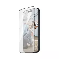 PanzerGlass SAFE. apsauginis stiklas su juodu rėmeliu iPhone 16 Plus | 15 Plus | Ultra-Wide Fit