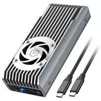GrauGear externes Gehäuse M.2 NVMe mit Lüfter 20Gbit - Laufwerks-Gehäuse - Gehäuse (G-M206-20G-F)