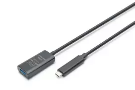 DIGITUS aktyvus USB-C ilginimo kabelis - 10G USB 3.2 Gen2 USB-C - USB-A (M/F) - 5m