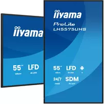 iiyama LH5575UHS-B2AG Skaitmeninis ženklų ekranas 138,7 cm (54,6 colio) LCD Wi-Fi 500 cd/m² 4K Ultra HD Juodas Įmontuotas procesorius Android 11 24/7