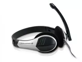Conceptronic Allround Stereo ausinės su mikrofonu, laidinės, 20–22000 Hz, biurui/skambučių centrui, 111 g, juodos, sidabrinės