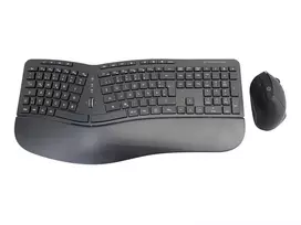 Belaidis ergonomiškas klaviatūros ir pelės rinkinys Conceptronic ORAZIO ERGO, vokiškas išdėstymas