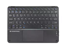 Conceptronic TOBIN01BES 10 colių belaidė klaviatūra su jutikliniu kilimėliu, QWERTY ispanų