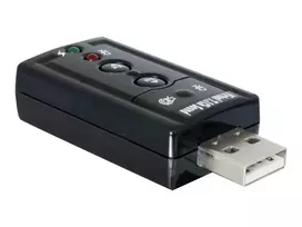 DeLOCK USB garso adapteris 7.1 – išorinė garso plokštė, stereo, USB (61645)