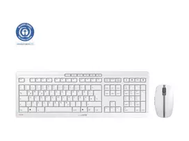 CHERRY Stream Desktop belaidė klaviatūra su pele, RF, QWERTZ, balta