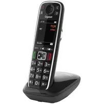 Gigaset E720 Analoginis/DECT telefonas su skambučio numerio atpažinimu Juodas