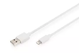 DIGITUS USB-A į Lightning MFI C89, 2m duomenų ir įkrovimo laidas, baltas, 5V, 2,4A