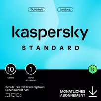 Kaspersky Standard - 10 įrenginių, 1 mėnuo - Prenumerata (ABO) - ESD-Atsisiuntimas
