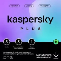 Kaspersky Plus – 5 įrenginiai, 1 mėnuo – Prenumerata (ABO) – ESD atsisiuntimas