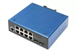 DIGITUS Pramoninis 8+2 prievadų L2 valdomas Gigabit Ethernet jungiklis 8x GE RJ45 + 2 SFP prievadai