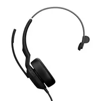 Jabra Evolve2 50 - USB-A MS Mono, laidinis, 20–20000 Hz, biuras/skambučių centras, 127 g, ausinės, juodos