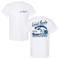 Lund Boats Fishing T-Shirt, Outdoor Graphic Tee, Soft Cotton Blend Shirt L