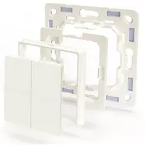 Shelly BLU Wall Switch 4 belaidis keturių mygtukų jungiklis, plastikas, dramblio kaulo spalva