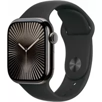 Apple Watch S10 šiferio titano sportinis dirželis juodas – S/M GPS + Cellular 42mm MWXG3QF/A 2024