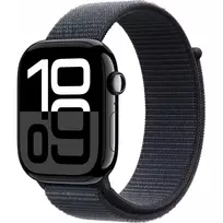 Apple Watch S10 Diamantschwarz Aliuminis Sport Loop Tinte GPS + Cellular 46mm MWY53QF/A 2024