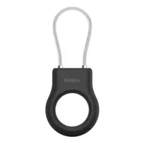 Belkin MSC009btBK juodas dėklas su pynimo vielos kabeliu AirTag, atsparus įbrėžimams
