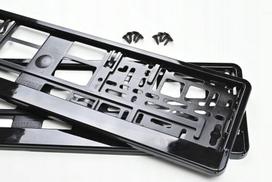 2 x Metalizuotos Volvo numerio ženklų rėmeliai su tvirtinimo detalėmis