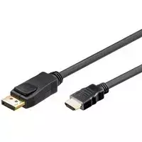 Goobay 1 m DP/HDMI DisplayPort kabelis juodas 1 m