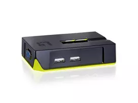 LevelOne 2 prievadų USB VGA KVM jungiklis, 2048 x 1536 pikseliai, juoda, žalia