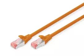 DIGITUS jungiamasis kabelis CAT6 S/FTP su apsauga nuo užkabinimo varis 1 m oranžinis