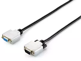 Equip HD15 VGA ilginamasis kabelis, 3 m, VGA kištukas – VGA lizdas, juodas