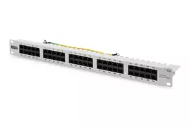 DIGITUS CAT3 ISDN skydinė plokštė, neekranuota 50 prievadų RJ45, 8P4C, LSA, 1U, montavimui į stelažą, spalva pilka RAL 7035
