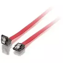 Equip SATA II kabelis, kampuotas, 0,5 m, raudonas