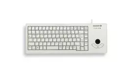 CHERRY XS Trackball klaviatūra su valdymo rutuliu, universali USB, QWERTZ vokiškas išdėstymas, pilka