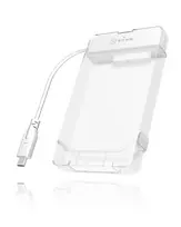 ICY BOX IB-AC703-C HDD/SSD dėklas permatomas, baltas 2,5 colio