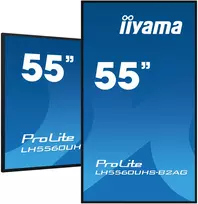 IIyama LH5560UHS-B2AG reklaminis ekranas 138,7 cm (54,6 colio) LED Wi-Fi 500 cd/m² 4K Ultra HD juodas su integruotu procesoriumi Android 11 24/7