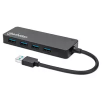 Manhattan USB-A 4 prievadų šakotuvas, 4x USB-A, 5Gbps (USB 3.2 Gen1), maitinamas per USB
