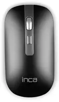 INCA IWM-531RA belaidė Bluetooth ir RF 2,4 GHz pelė – 1600 DPI, tylios jungtys, juoda/sidabrinė