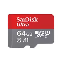 „SanDisk Ultra“ 64GB „MicroSDHC“ UHS-I atminties kortelė SDSQUNR-064G-GN6TA