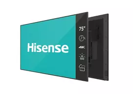 Hisense 75DM66D Skaitmeninės reklamos ekranas 190,5 cm (75 colių) LED Wi-Fi 500 cd/m² 4K Ultra HD Juodas Integruotas procesorius Android 11 24/7